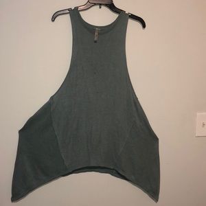 Greenish Flair tank top